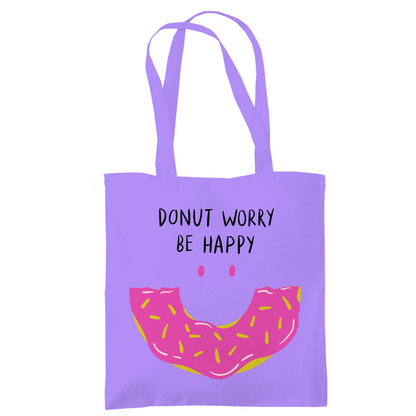 Tragetasche "Donut worry be happy" - Grafikmagie