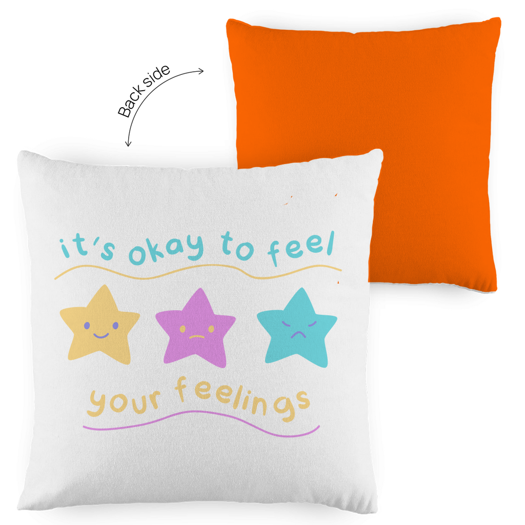 Kopfkissen zweifarbig "Its okay to feel" - Grafikmagie