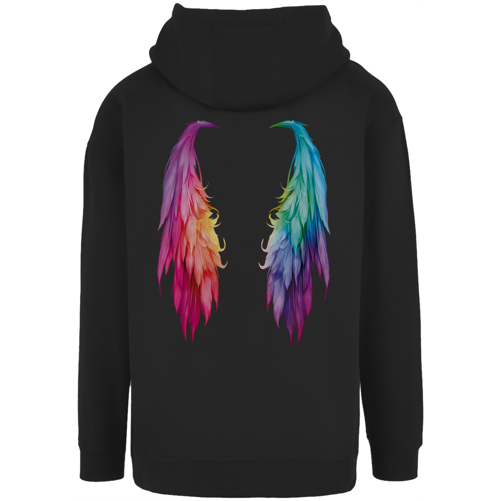 Unisex Oversize Hoodie "Regenbogenflügel"
