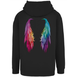 Unisex Oversize Hoodie "Regenbogenflügel"