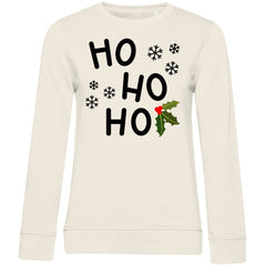 Damen Bio Sweatshirt "HO HO HO" - Grafikmagie