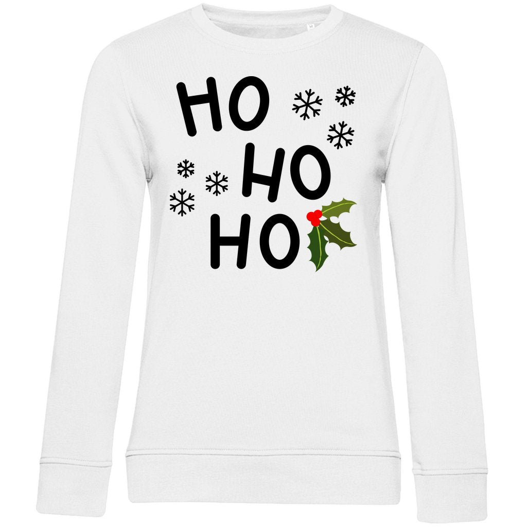 Damen Bio Sweatshirt "HO HO HO" - Grafikmagie