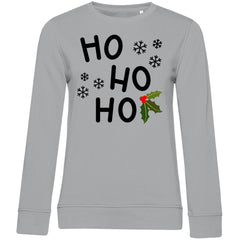 Damen Bio Sweatshirt "HO HO HO" - Grafikmagie