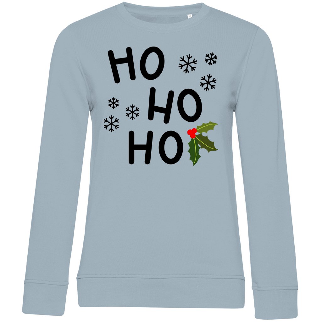 Damen Bio Sweatshirt "HO HO HO" - Grafikmagie