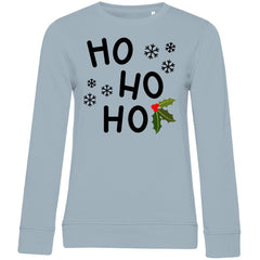 Damen Bio Sweatshirt "HO HO HO" - Grafikmagie