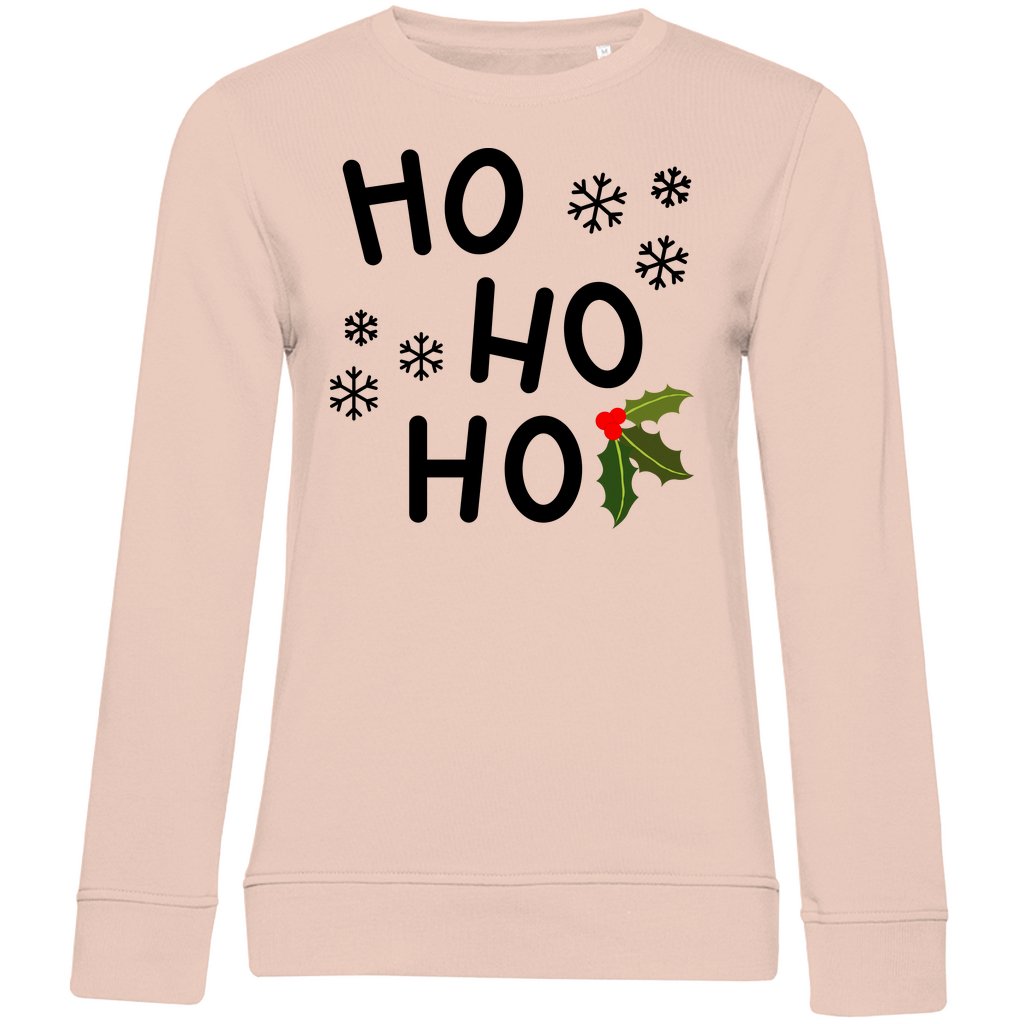 Damen Bio Sweatshirt "HO HO HO" - Grafikmagie