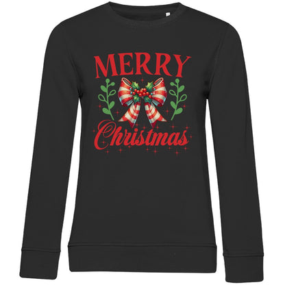 Damen Bio Sweatshirt Merry Christmas - Grafikmagie