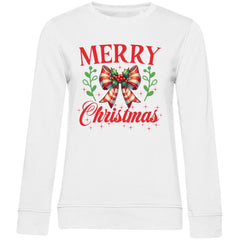 Damen Bio Sweatshirt Merry Christmas - Grafikmagie