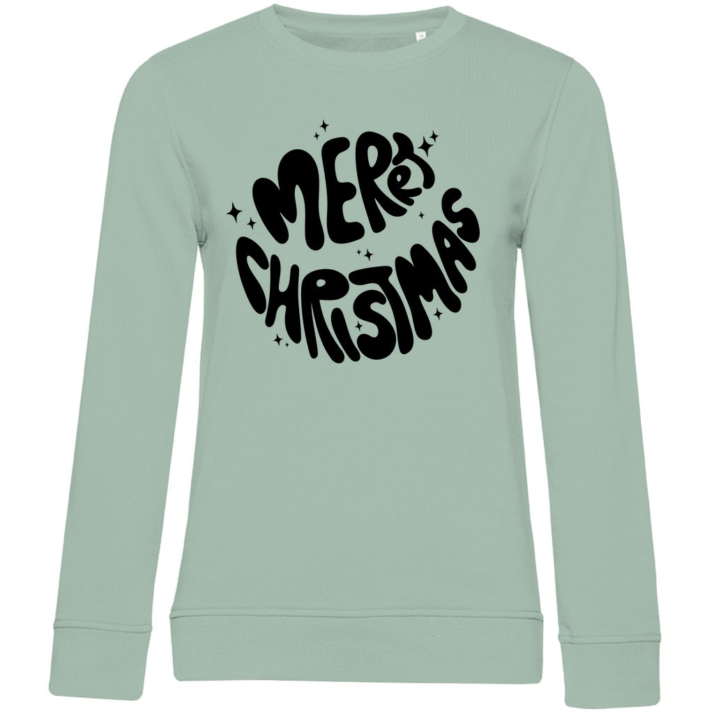 Damen Bio Sweatshirt "Merry Christmas" - Grafikmagie