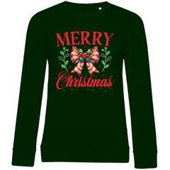 Damen Bio Sweatshirt Merry Christmas - Grafikmagie