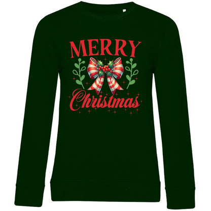 Damen Bio Sweatshirt Merry Christmas - Grafikmagie