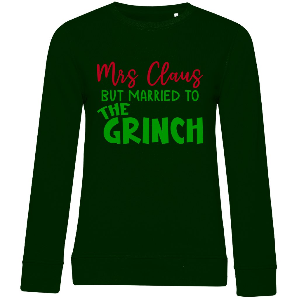 Damen Bio Sweatshirt "Mrs Clause But Married ..." - Grafikmagie