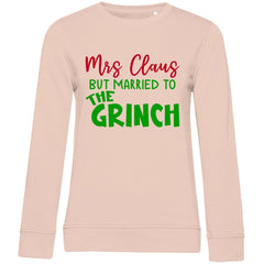 Damen Bio Sweatshirt "Mrs Clause But Married ..." - Grafikmagie