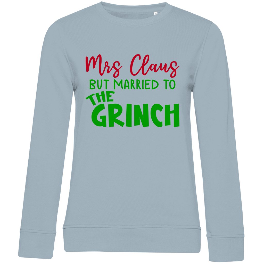 Damen Bio Sweatshirt "Mrs Clause But Married ..." - Grafikmagie