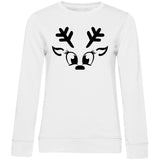 Damen Bio Sweatshirt "Rentier Face" - Grafikmagie