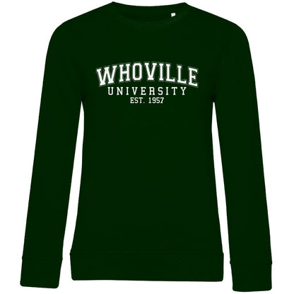 Damen Bio Sweatshirt "Whoville University" - Grafikmagie