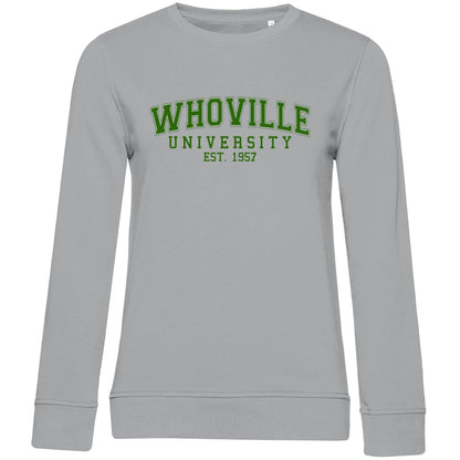 Damen Bio Sweatshirt "Whoville University" - Grafikmagie