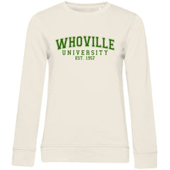 Damen Bio Sweatshirt "Whoville University" - Grafikmagie