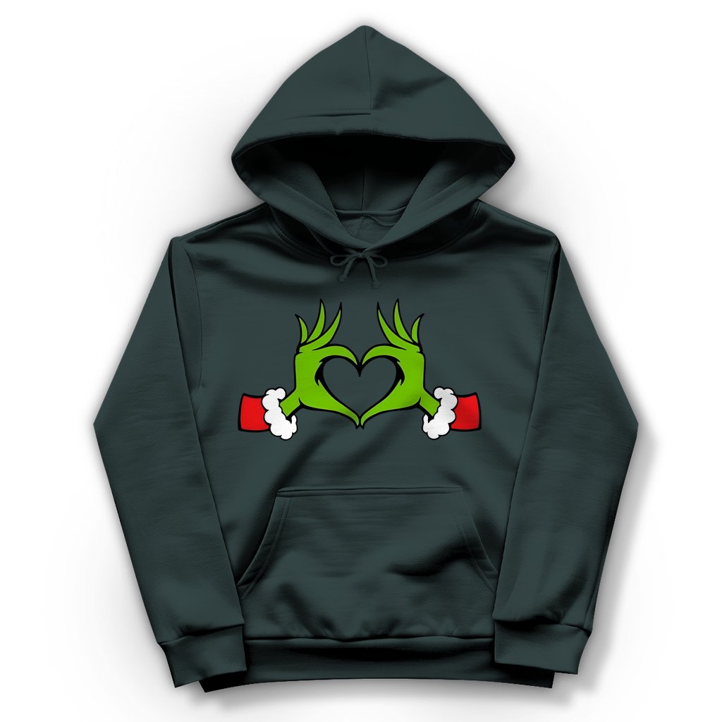 Damen Hoodie "Grinch Herz" - Grafikmagie