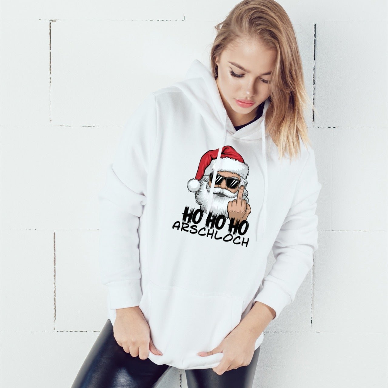 Damen Hoodie "HO HO HO Arschloch" - Grafikmagie