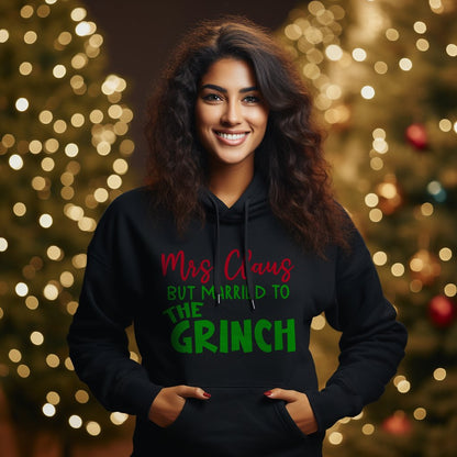 Damen Hoodie "Mrs Clause but Married to the Grinch" - Grafikmagie