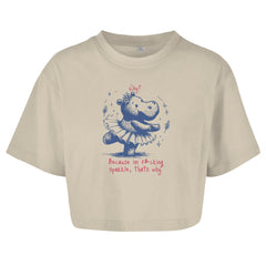 Damen Oversize Crop Top "Because im fucking sparkle" - Grafikmagie