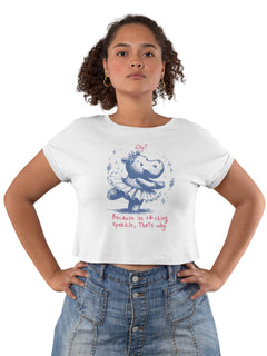 Damen Oversize Crop Top "Because im fucking sparkle" - Grafikmagie
