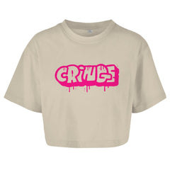 Damen Oversize Crop Top "Cringe" - Grafikmagie