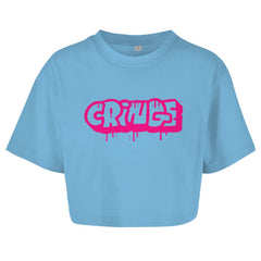 Damen Oversize Crop Top "Cringe" - Grafikmagie