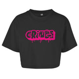 Damen Oversize Crop Top "Cringe" - Grafikmagie