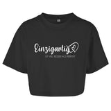 Damen Oversize Crop Top "Einzigartig" - Grafikmagie