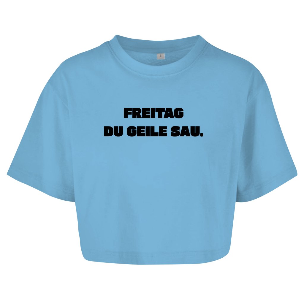 Damen Oversize Crop Top 