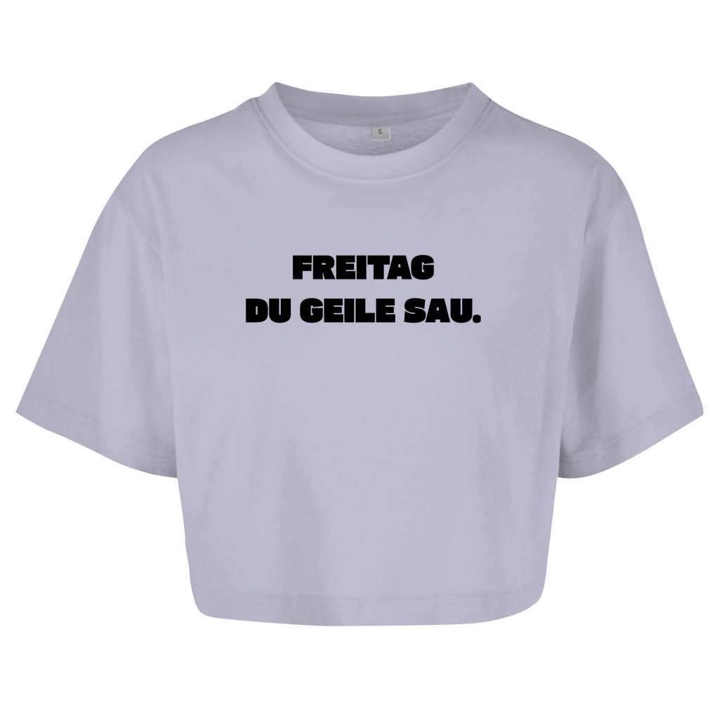 Damen Oversize Crop Top 