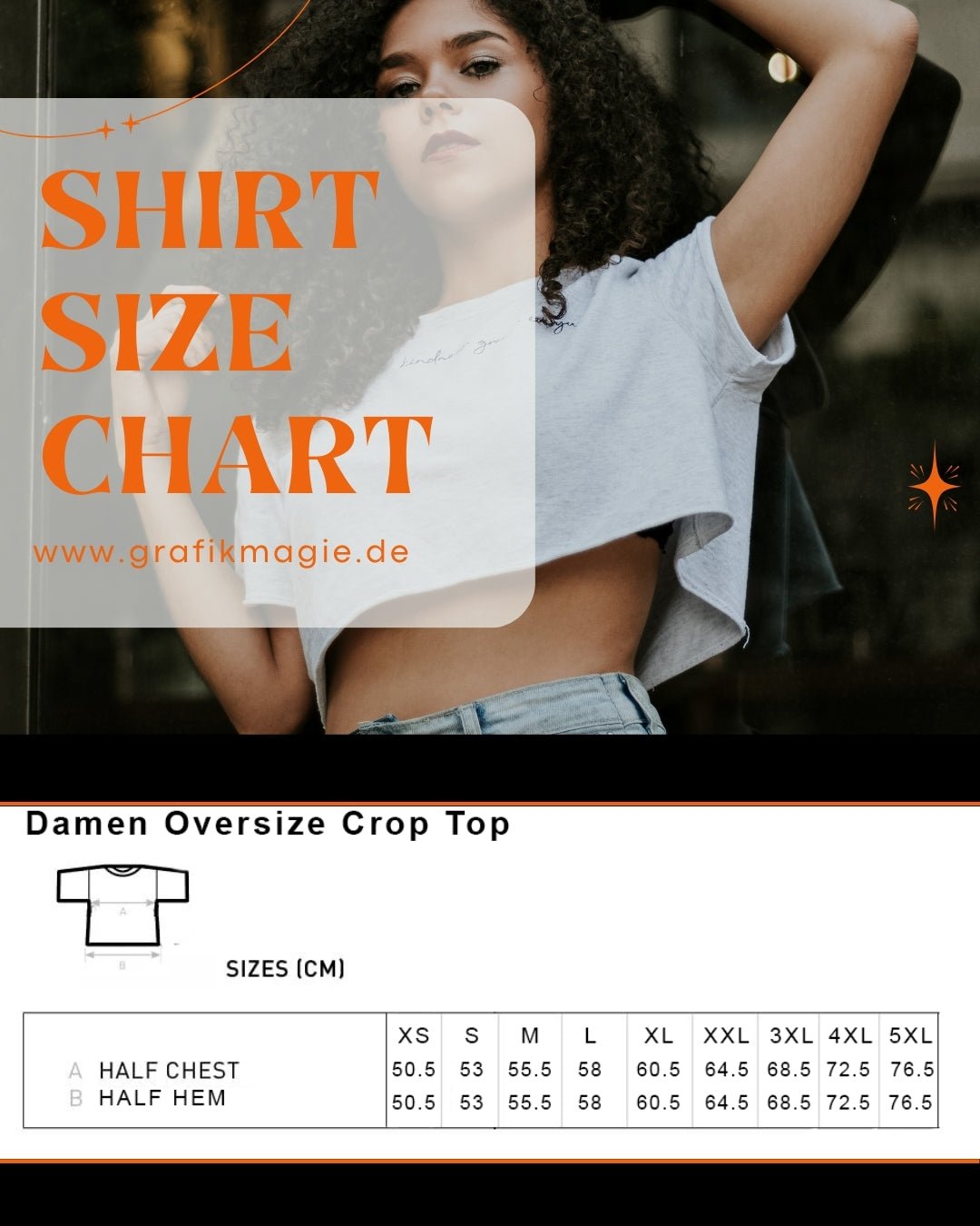 Damen Oversize Crop Top "Karma Regelt" - Grafikmagie