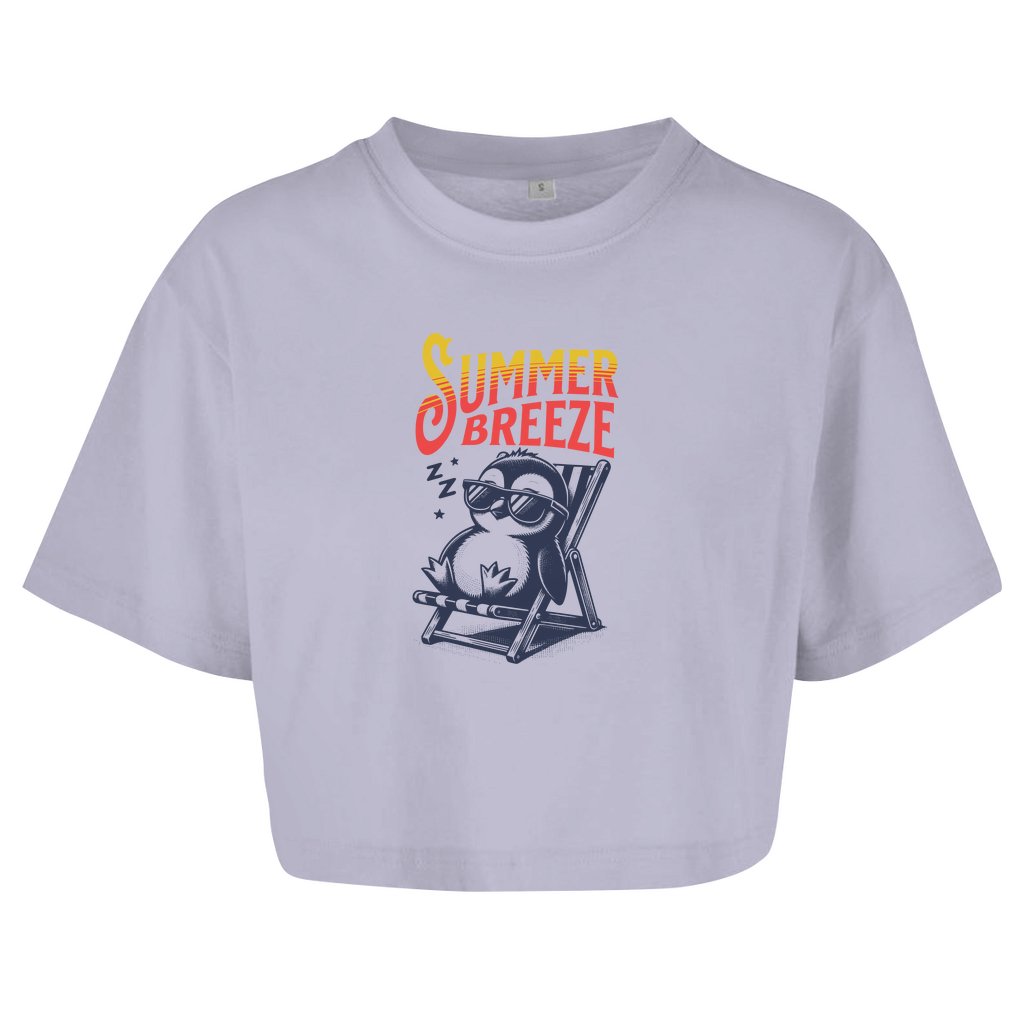 Damen Oversize Crop Top "Summer Breeze" - Grafikmagie