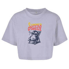 Damen Oversize Crop Top "Summer Breeze" - Grafikmagie