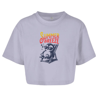 Damen Oversize Crop Top "Summer Breeze" - Grafikmagie
