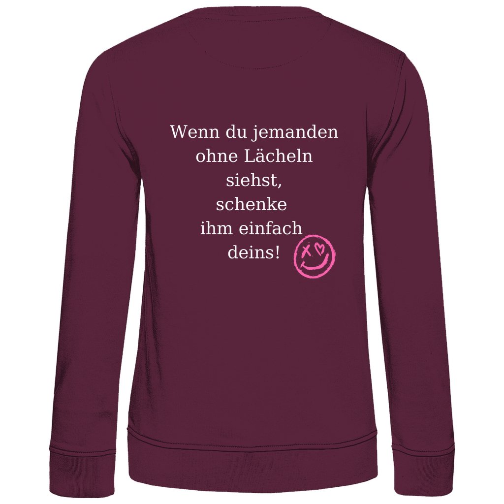 Damen Sweatshirt "Lächeln" - Grafikmagie