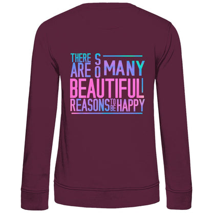 Damen Sweatshirt "So many Reasons to be Happy" - Grafikmagie