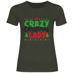 Damen T-Shirt "Crazy Christmas Lady" - Grafikmagie