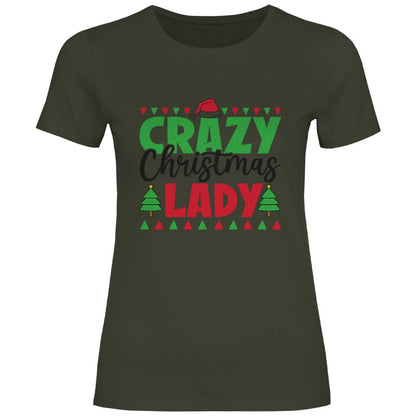 Damen T-Shirt "Crazy Christmas Lady" - Grafikmagie