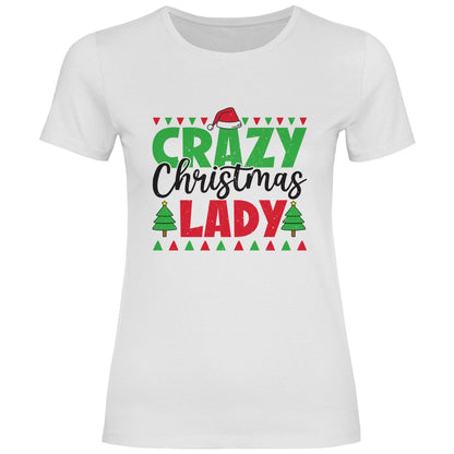 Damen T-Shirt "Crazy Christmas Lady" - Grafikmagie