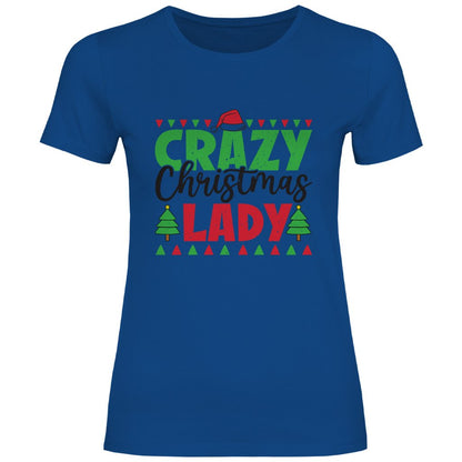 Damen T-Shirt "Crazy Christmas Lady" - Grafikmagie