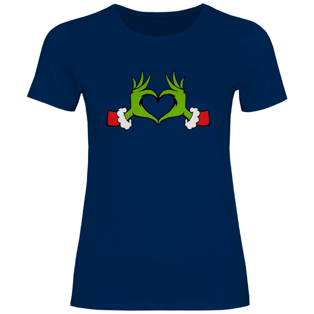 Damen T-Shirt "Grinch Herz" - Grafikmagie