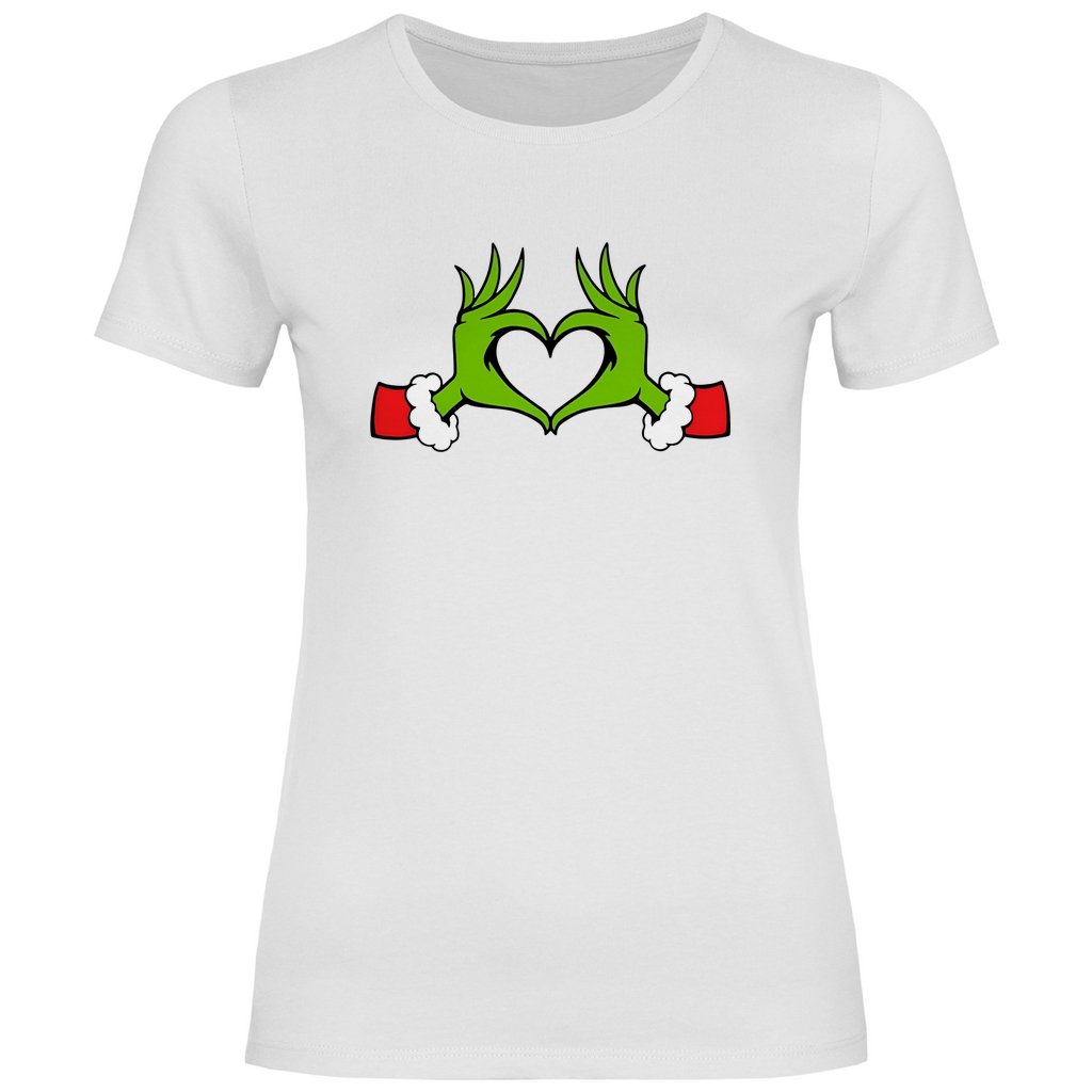 Damen T-Shirt "Grinch Herz" - Grafikmagie