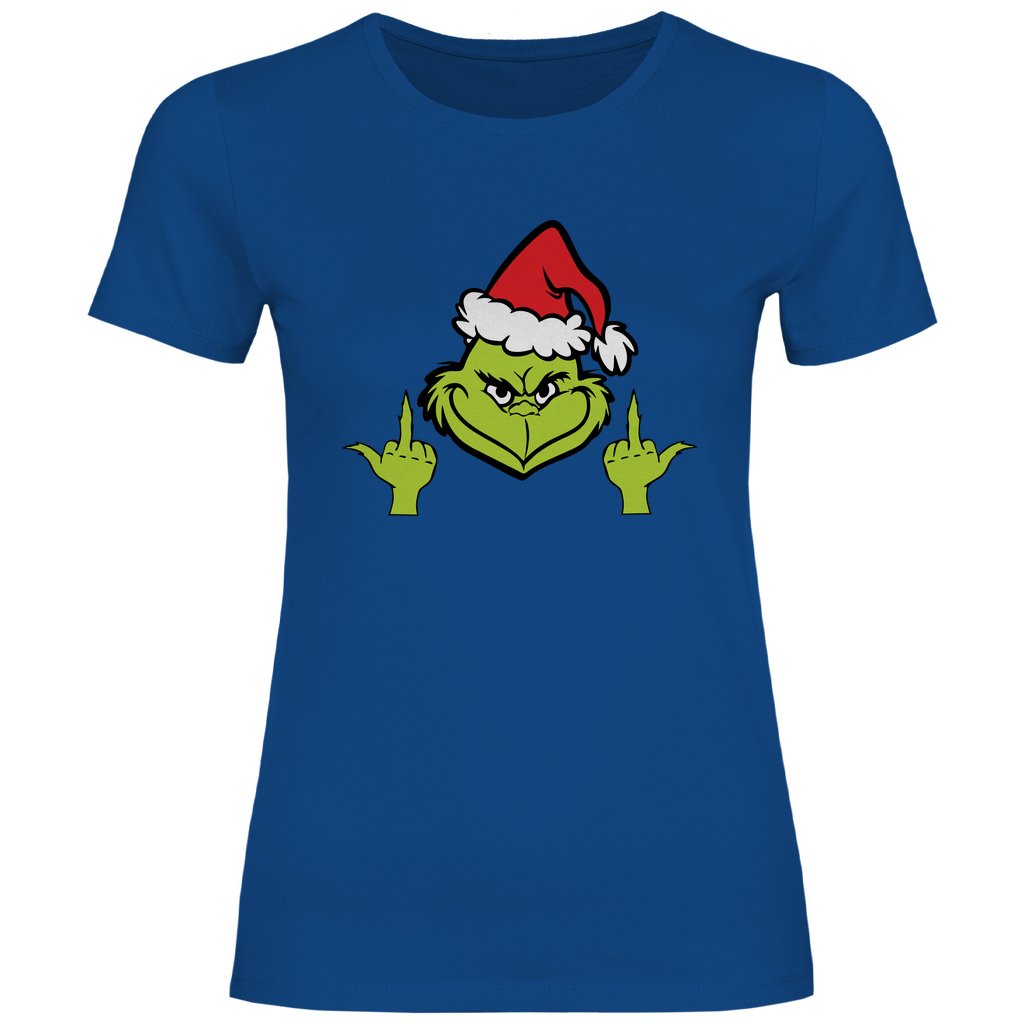 Damen T-Shirt "Grinch Mittelfinger" - Grafikmagie