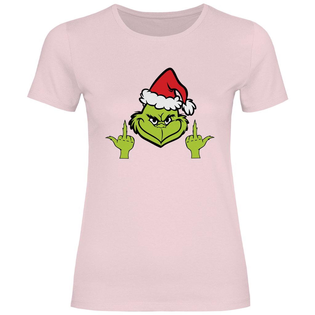 Damen T-Shirt "Grinch Mittelfinger" - Grafikmagie