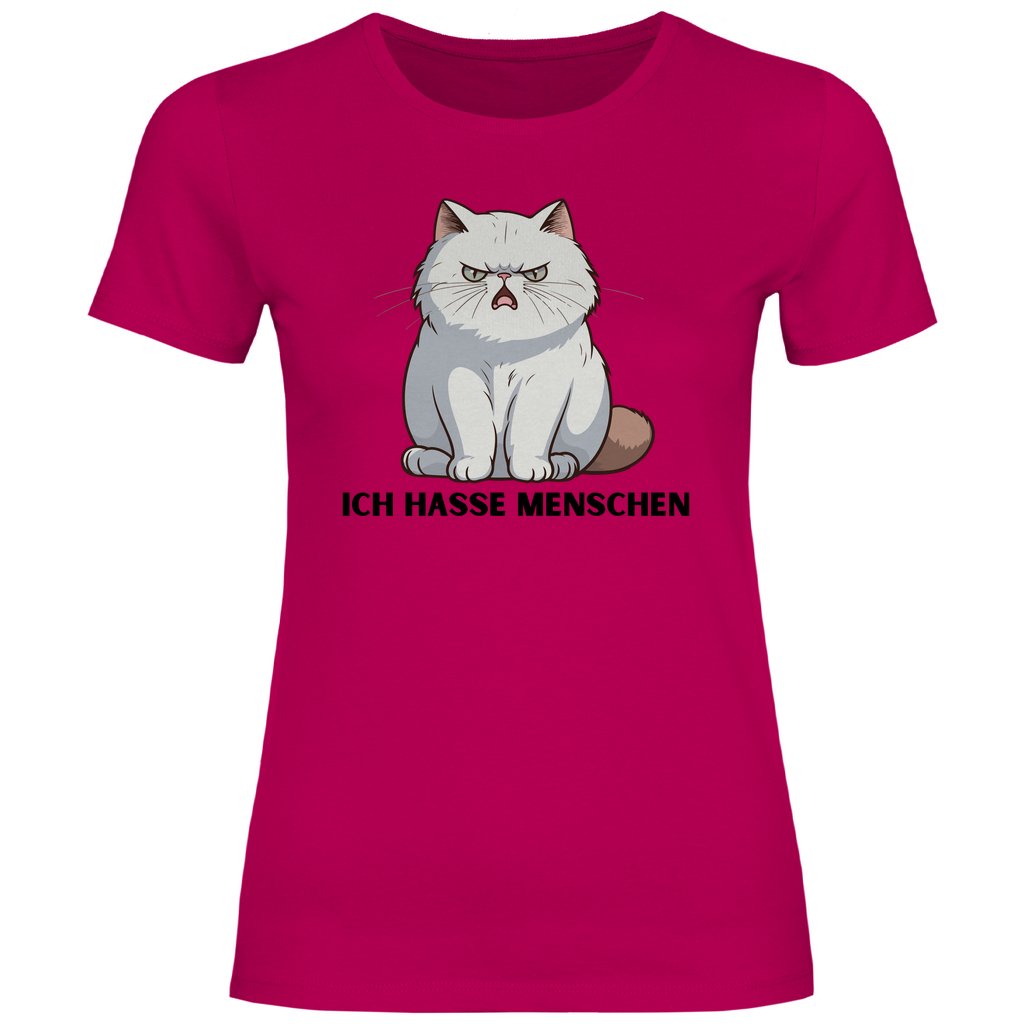 Damen T-Shirt "Ich hasse Menschen" - Grafikmagie