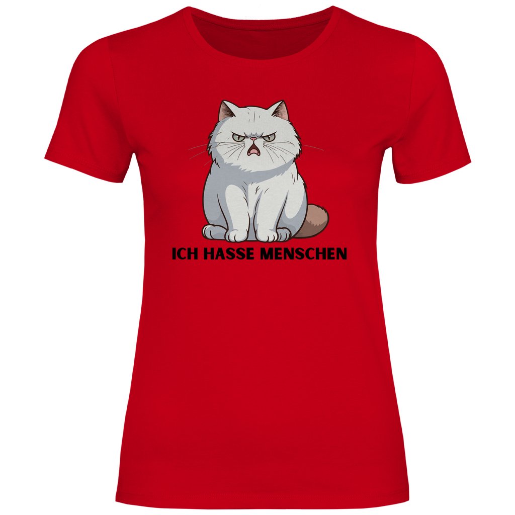 Damen T-Shirt "Ich hasse Menschen" - Grafikmagie