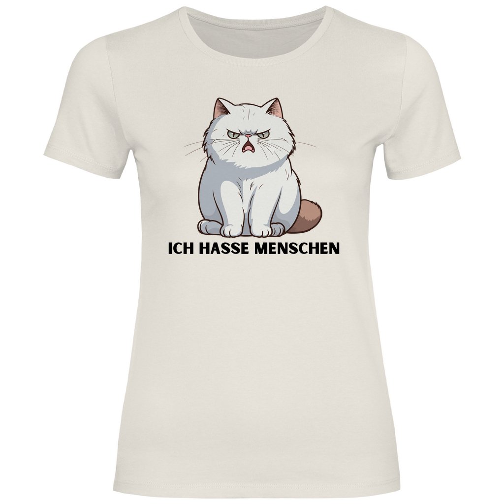 Damen T-Shirt "Ich hasse Menschen" - Grafikmagie